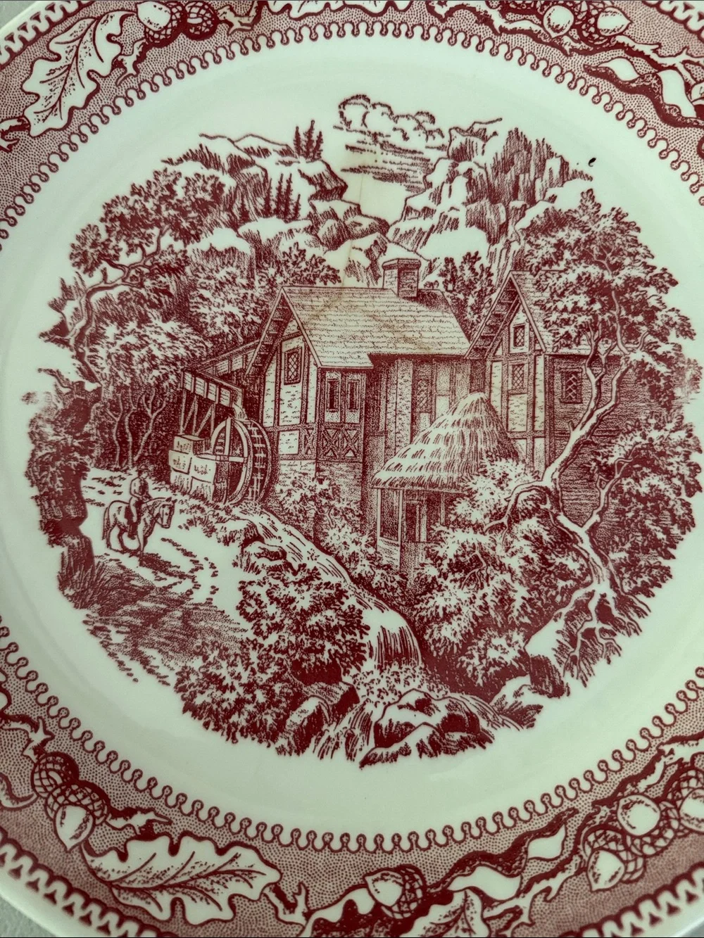 Set of three 1965 Royal Ironstone Memory Lane pattern by Royal China made in USA